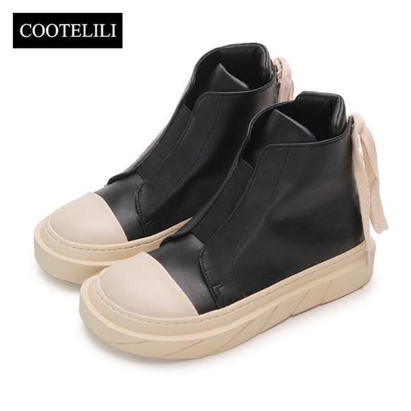 cootelili autumn women ankle boots for women girls boots fashion autumn brand sneakers black white rubber shoes 35-39
cootelili autumn women ankle boots for women girls boots fashion autumn brand sneakers black white rubber shoes 35-39