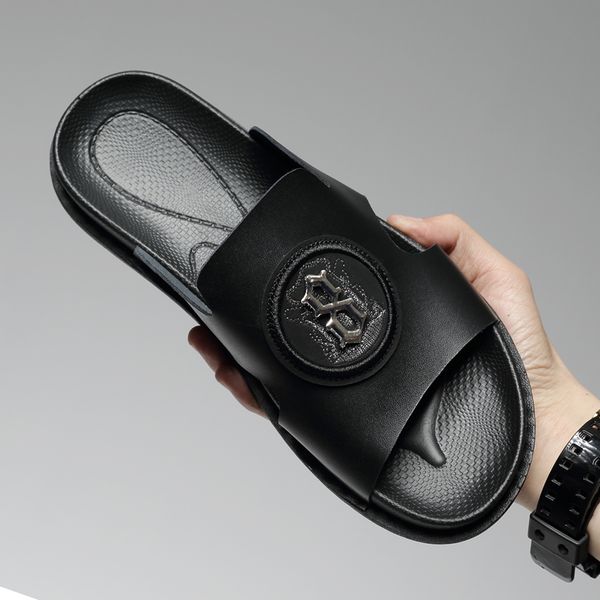 new men's slippers male casual flip flops genuine leather non-slip beach sandals handmade outdoor slippers, Black
new men's slippers male casual flip flops genuine leather non-slip beach sandals handmade outdoor slippers, Black
