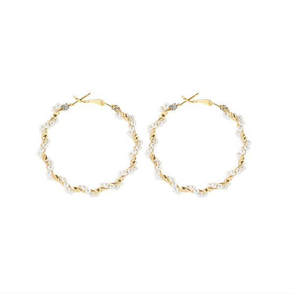 fashion jewelry oversize pearl hoop earrings for women girls unique twisted big circle earrings, Golden;silver
fashion jewelry oversize pearl hoop earrings for women girls unique twisted big circle earrings, Golden;silver