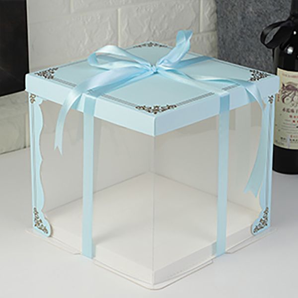 10 inch pink blue paper cupcake box cake box with clean pvc window wedding party favor cake packaging
10 inch pink blue paper cupcake box cake box with clean pvc window wedding party favor cake packaging