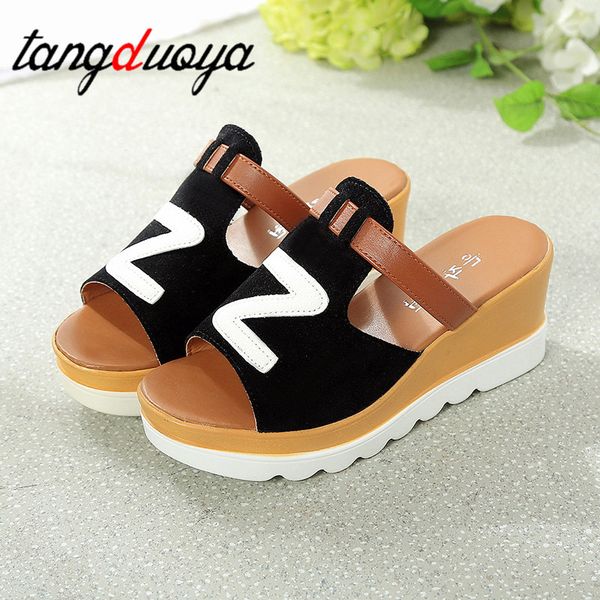 women fashion solid color wedges peep toe flatform shoes sandals slipper zapatos mujer plataforma slippers women, Black
women fashion solid color wedges peep toe flatform shoes sandals slipper zapatos mujer plataforma slippers women, Black
