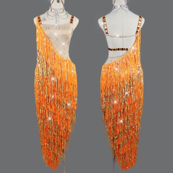 latin dance dress orange shiny rhinestone fringe backless dresses tango salsa cha cha samba lady performance wear dnv11774, Black;red
latin dance dress orange shiny rhinestone fringe backless dresses tango salsa cha cha samba lady performance wear dnv11774, Black;red