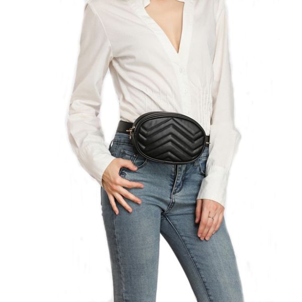 swdf 2020 new bags women pack waist bag women round belt bag leather chest handbag crossbody shoulder purse