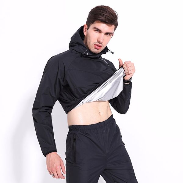 sanzktn sauna suit men gym workout sweat suits running sets burn fat slimming body shaper long sleeve hoodie pants, Gray
sanzktn sauna suit men gym workout sweat suits running sets burn fat slimming body shaper long sleeve hoodie pants, Gray