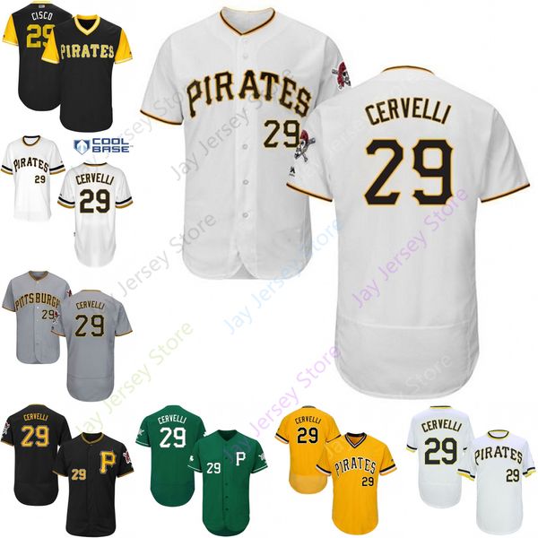 Custom Pittsburgh 29 Francisco Cervelli Jersey Pirates Jerseys Cool Base Flexbase White Black Red Grey Home Away Men Women Youth All Stitche 
Custom Pittsburgh 29 Francisco Cervelli Jersey Pirates Jerseys Cool Base Flexbase White Black Red Grey Home Away Men Women Youth All Stitche
