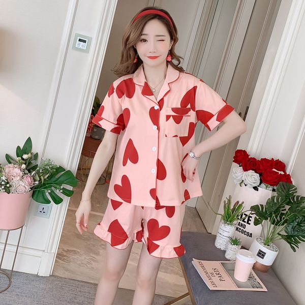 women pajamas 2019 nightgown summer sleepwear short sleeve short pants nightwear cute soft pijamas loose sleepshirt nightie 2pcs, Blue;gray
women pajamas 2019 nightgown summer sleepwear short sleeve short pants nightwear cute soft pijamas loose sleepshirt nightie 2pcs, Blue;gray