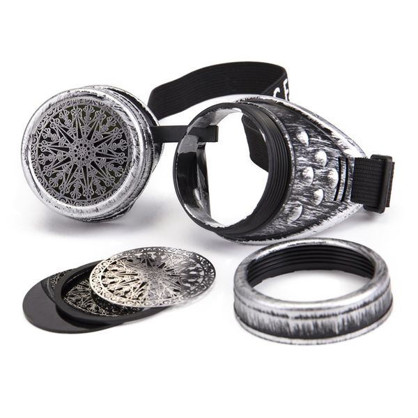 lelinta silver old gold frame steampunk goggles desgin rave festival party glasses cosplay punk vintage glass eyewear #030, White;black
lelinta silver old gold frame steampunk goggles desgin rave festival party glasses cosplay punk vintage glass eyewear #030, White;black