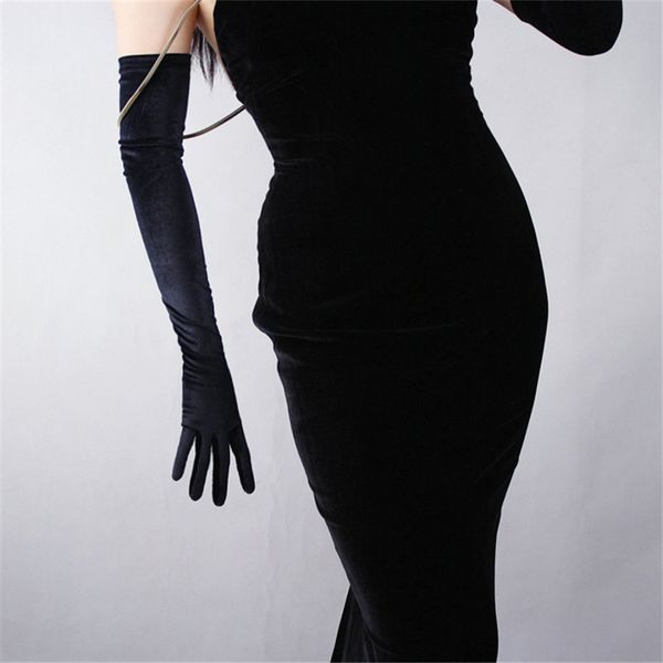 black velvet women gloves 60cm long vintage high elasticity evening vestido gloves fashion elegant lady mittens tb20, Blue;gray
black velvet women gloves 60cm long vintage high elasticity evening vestido gloves fashion elegant lady mittens tb20, Blue;gray