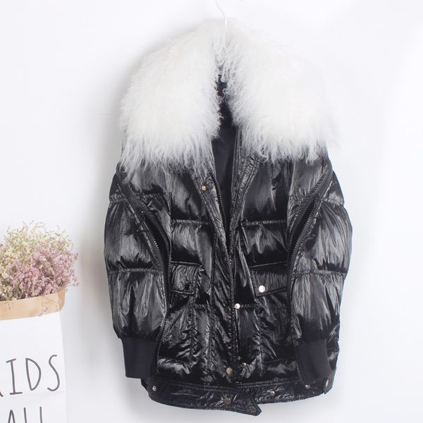 fur collar women's down jacket winter coat female jacket women clothes 2019 korean vintage parka white duck down zt3965, Black
fur collar women's down jacket winter coat female jacket women clothes 2019 korean vintage parka white duck down zt3965, Black