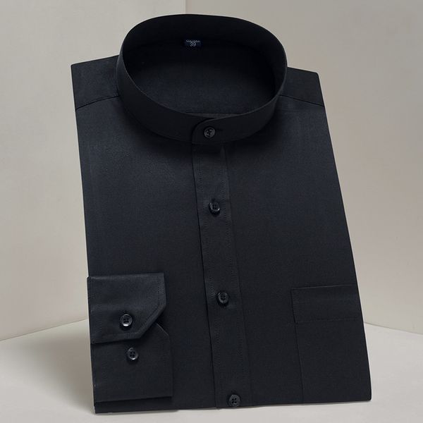 2019 new classic mandarin collar long sleeved slim fit soft quality non-iron easy care mens dress shirts for work /party/meeting, White;black
2019 new classic mandarin collar long sleeved slim fit soft quality non-iron easy care mens dress shirts for work /party/meeting, White;black