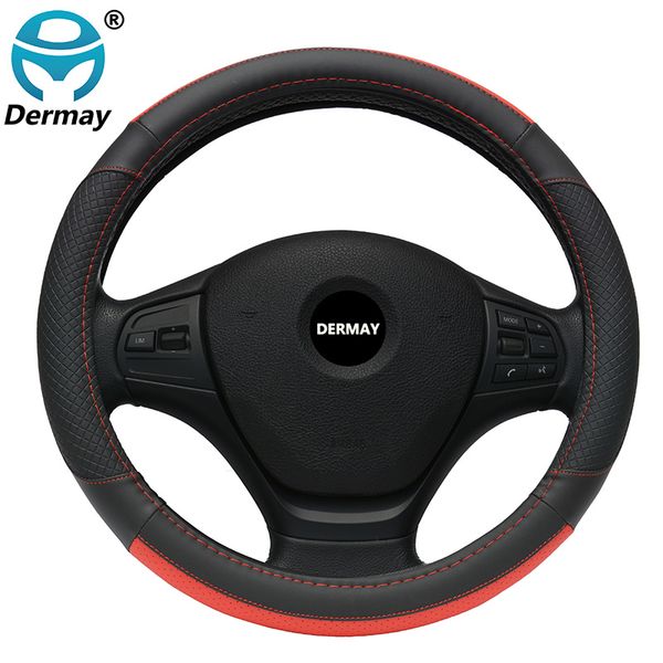 dermay new leather car steering wheel cover red 38cm diameter universal size car inner accessories auto wheel covers
dermay new leather car steering wheel cover red 38cm diameter universal size car inner accessories auto wheel covers