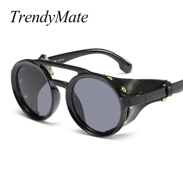 2019 cool fashion steampunk style round sunglasses leather side shield brand design sun glasses oculos de sol uv400 5396 y200619, White;black
2019 cool fashion steampunk style round sunglasses leather side shield brand design sun glasses oculos de sol uv400 5396 y200619, White;black