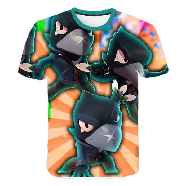 all age leon shooter kids t-shirt leon shooting game spike 3d print tshirt boys girls brawling cartoon star shirt teen, White;black 
all age leon shooter kids t-shirt leon shooting game spike 3d print tshirt boys girls brawling cartoon star shirt teen, White;black