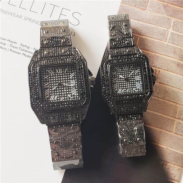 lovers luxury diamond wristwatches with full diamond men women designer watches couples iced out watch for roman number hour mark watch gift, Slivery;brown
lovers luxury diamond wristwatches with full diamond men women designer watches couples iced out watch for roman number hour mark watch gift, Slivery;brown