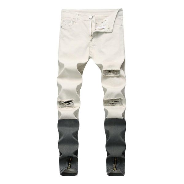 skinny jeans for men 2019 spring summer skinny slim fit denim jeans men cotton ripped hole zipper straight pants, Blue
skinny jeans for men 2019 spring summer skinny slim fit denim jeans men cotton ripped hole zipper straight pants, Blue