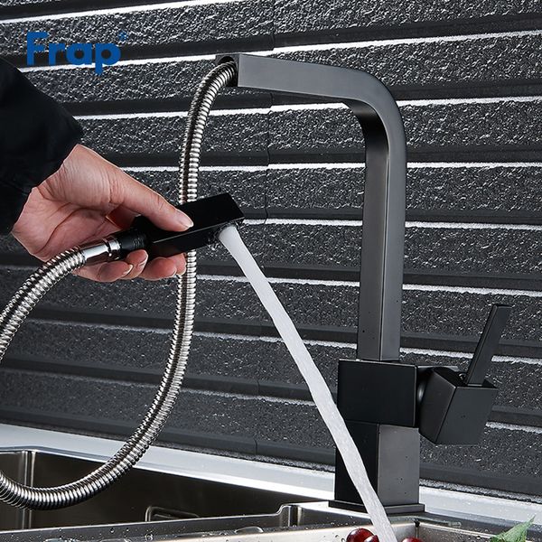 frap new 1 set pull out chrome and black kitchen faucet sink mixer taps swivel spout swivel kitchen faucets tap square y40022-2
frap new 1 set pull out chrome and black kitchen faucet sink mixer taps swivel spout swivel kitchen faucets tap square y40022-2