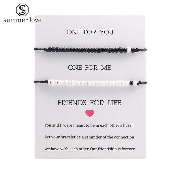 2pcs set seed beads bracelet for women men black white beaded waterproof rope wax handmade woven couple friendahip bracelet gift
2pcs set seed beads bracelet for women men black white beaded waterproof rope wax handmade woven couple friendahip bracelet gift