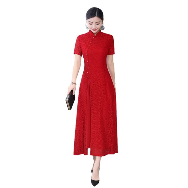 shanghai story long qipao fashion chinese women's dress oriental style dress lace cheongsam for woman 3 color, Red
shanghai story long qipao fashion chinese women's dress oriental style dress lace cheongsam for woman 3 color, Red