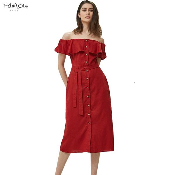 Women Cotton Linen Strapless Dress Trending Styles Belt Fashion Summer Sexy Beach Dress With Short Sleeve Slash Neck
Women Cotton Linen Strapless Dress Trending Styles Belt Fashion Summer Sexy Beach Dress With Short Sleeve Slash Neck