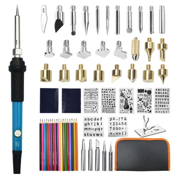 62pcs mini soldering iron electric solder iron rework station handle heat welding carving pyrography tool adjustable temperature
62pcs mini soldering iron electric solder iron rework station handle heat welding carving pyrography tool adjustable temperature
