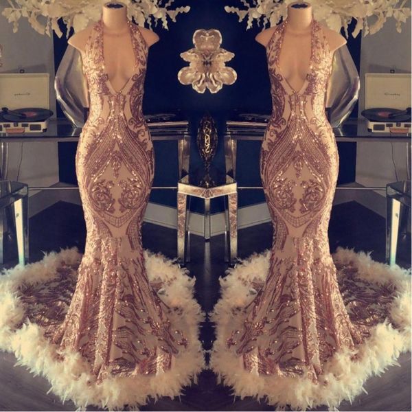 gold sleeveless prom evening dresses 2020 sequins mermaid appliqued feather party gown pageant dress plus size custom bc1048, Black
gold sleeveless prom evening dresses 2020 sequins mermaid appliqued feather party gown pageant dress plus size custom bc1048, Black