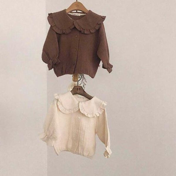 milancel 2020 spring girls clothes linen blouse for girls peter pan collar girls shirt t200229, White;black
milancel 2020 spring girls clothes linen blouse for girls peter pan collar girls shirt t200229, White;black