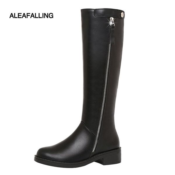 aleafalling russia winter warm thickened leather knee high heel boots women shoes fashion botas long woman footwear, Black
aleafalling russia winter warm thickened leather knee high heel boots women shoes fashion botas long woman footwear, Black