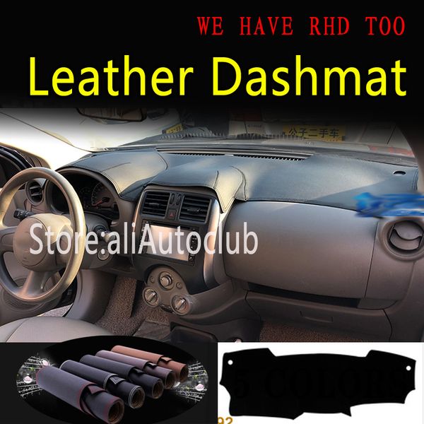 leather dashmat dashboard cover pad dash mat sunshade car carpet for sunny almera latio versa 2011-2019