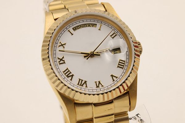 classic style automatic 1646 movement watch men day white dial date origianl clasp 18k gold stainless band montre homme, Slivery;brown
classic style automatic 1646 movement watch men day white dial date origianl clasp 18k gold stainless band montre homme, Slivery;brown