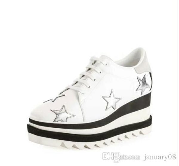 2018 wholesale stella mccartney shoes white black genuine leather upper with silvery glitter stars and white sole low stars
2018 wholesale stella mccartney shoes white black genuine leather upper with silvery glitter stars and white sole low stars