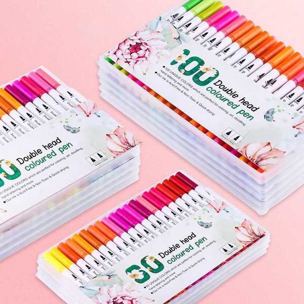 24/36/48/60/80/100pcs colors fineliner drawing pen painting watercolor art marker pens dual tip brush pen school art supplies
24/36/48/60/80/100pcs colors fineliner drawing pen painting watercolor art marker pens dual tip brush pen school art supplies