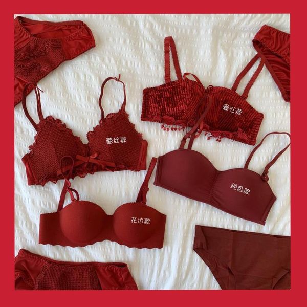 k firm offers to film red benmingnian good luck in the new year married the bride lace bra underwear suits, Red;black
k firm offers to film red benmingnian good luck in the new year married the bride lace bra underwear suits, Red;black