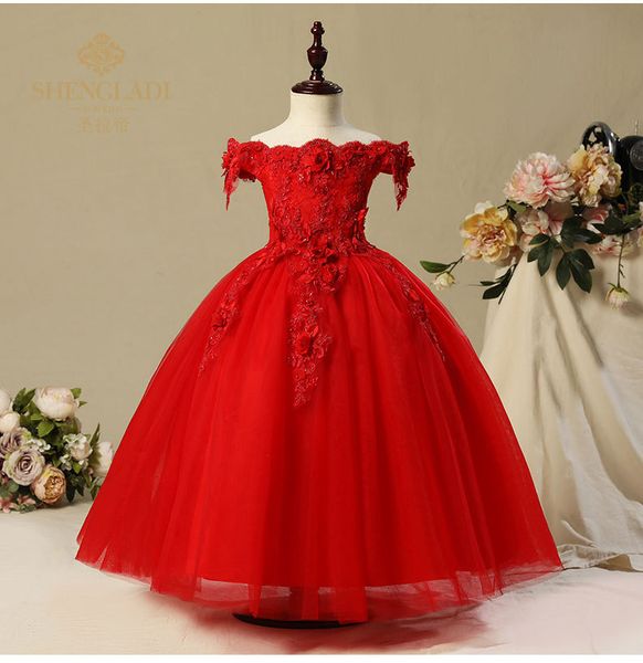 retail girls lace flower embroidered long sleeve mesh dress kids floor-length wedding dresses children boutique occasion clothes, Red;yellow
retail girls lace flower embroidered long sleeve mesh dress kids floor-length wedding dresses children boutique occasion clothes, Red;yellow