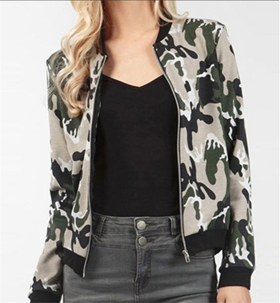 Fashion Camouflage Printed Womens Jackets Crew Neck Long Sleeve Ladies Coats Spring Designer Women Outwear with Zipper
Fashion Camouflage Printed Womens Jackets Crew Neck Long Sleeve Ladies Coats Spring Designer Women Outwear with Zipper