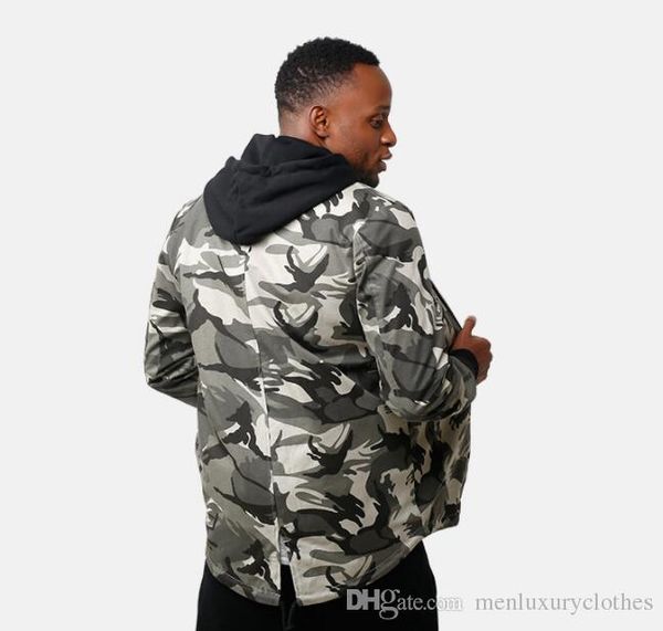 new mens camouflage baseball designer jackets loose casual street long zipper design coats, Black;brown
new mens camouflage baseball designer jackets loose casual street long zipper design coats, Black;brown
