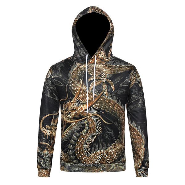 мужской дизайнер 3d с капюшоном дракон шаблон пара одежды стерео толстовка мужчины и женщины свитер, Black 
мужской дизайнер 3d с капюшоном дракон шаблон пара одежды стерео толстовка мужчины и женщины свитер, Black