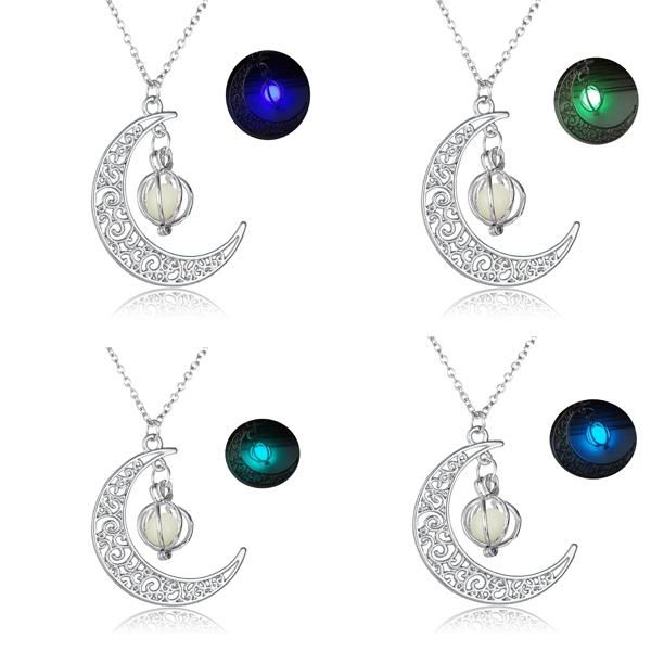 creative magic moon pumpkin pendant necklace glow in the dark necklace hollow glowing luminous necklaces fashion jewelry girls gift, Silver
creative magic moon pumpkin pendant necklace glow in the dark necklace hollow glowing luminous necklaces fashion jewelry girls gift, Silver