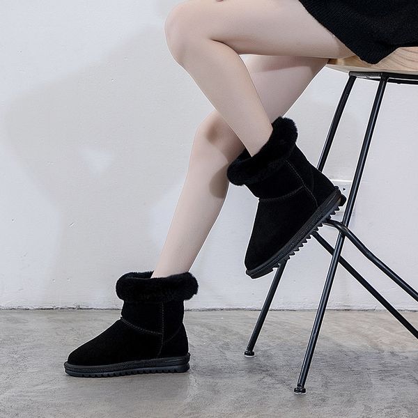 women's snow boots 2019 winter genuine leather hidden heel woman ankle boots short plush warm black boot female winter shoes
women's snow boots 2019 winter genuine leather hidden heel woman ankle boots short plush warm black boot female winter shoes