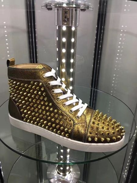 mens red bottom shoes sneaker spiked genuine leather studs sneakers shoes for women,men casual walking outdoor footwear fashion, Black
mens red bottom shoes sneaker spiked genuine leather studs sneakers shoes for women,men casual walking outdoor footwear fashion, Black