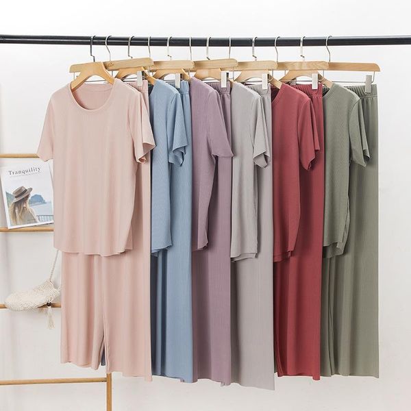 luxury designer two piece lazy summer suit thin ice silk wide leg pants loose two piece leisure home pajamas, White
luxury designer two piece lazy summer suit thin ice silk wide leg pants loose two piece leisure home pajamas, White