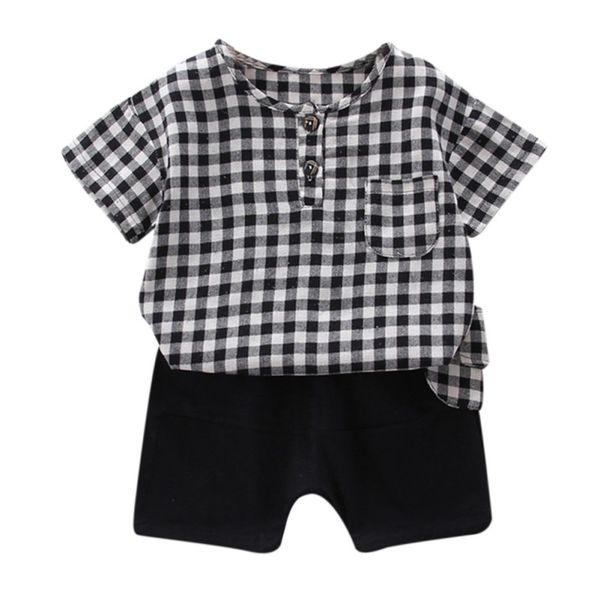 clothing sets boy summer casual suit handsome clothes big plaid shirt shorts two-piece, White
clothing sets boy summer casual suit handsome clothes big plaid shirt shorts two-piece, White
