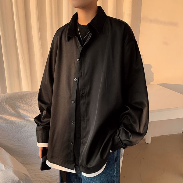 spring dress shirt men's fashion solid color business casual shirt men streetwear wild loose long sleeve shirts mens -xl, White;black
spring dress shirt men's fashion solid color business casual shirt men streetwear wild loose long sleeve shirts mens -xl, White;black