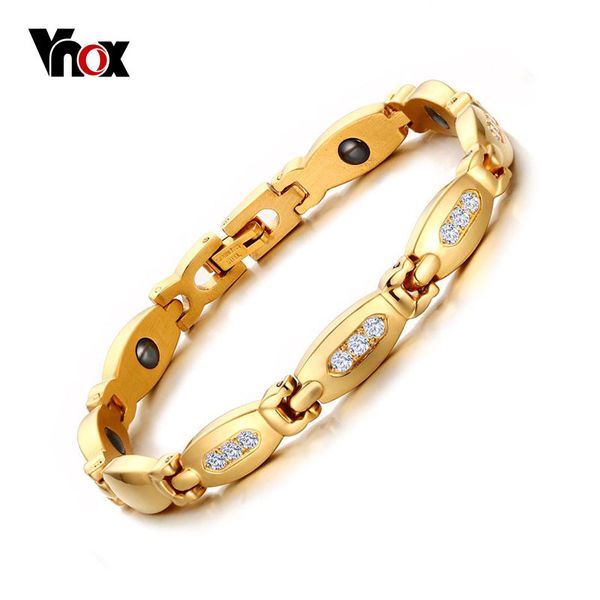 vnox women hematite magnetic bracelet gold-color stainless steel chain with zircon stone box, Golden;silver
vnox women hematite magnetic bracelet gold-color stainless steel chain with zircon stone box, Golden;silver