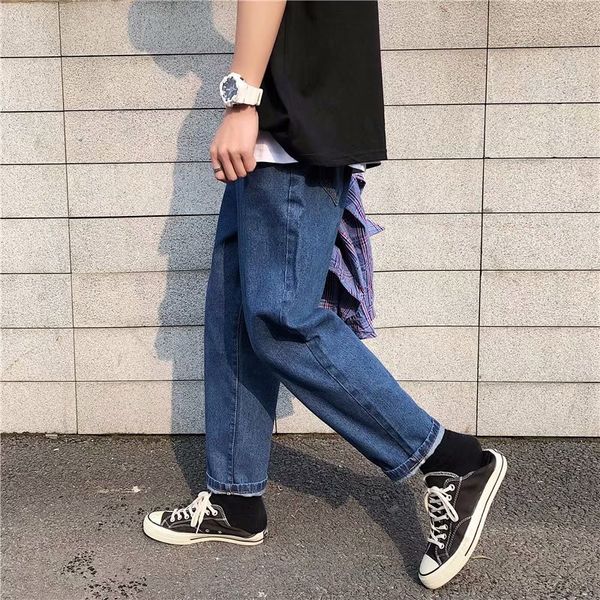 wholesale 2020 fashion denim teenager students ankle length jeans men loose straight casual pants korean trend wide leg pants, Blue
wholesale 2020 fashion denim teenager students ankle length jeans men loose straight casual pants korean trend wide leg pants, Blue