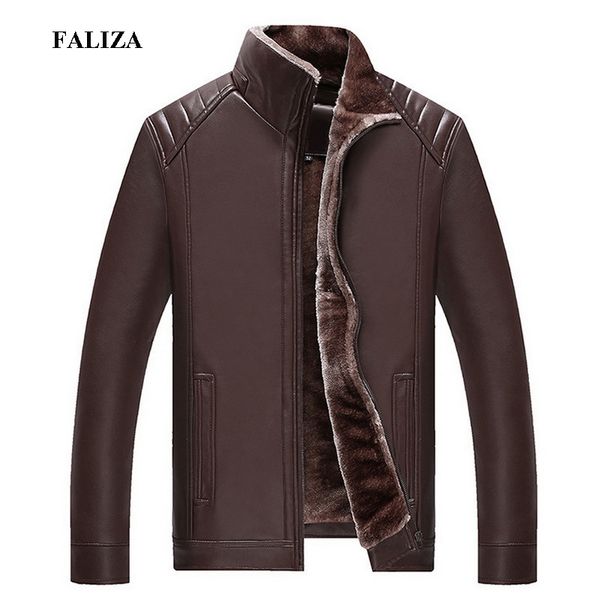 faliza winter fur leather jacket mens coats brand pu outerwear men business faux fur male jacket fleece 4xl jk141, Black
faliza winter fur leather jacket mens coats brand pu outerwear men business faux fur male jacket fleece 4xl jk141, Black