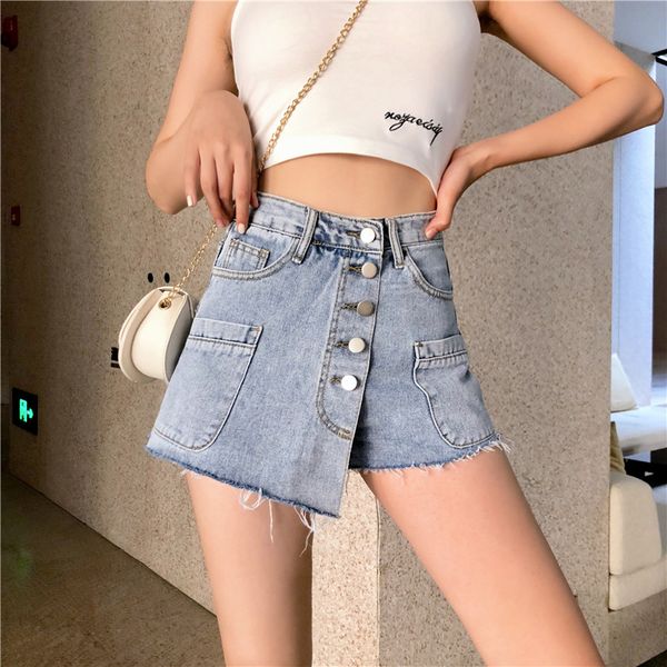 s-xl 2019 summer korean style high waist skirt shorts feminino single breasted denim shorts a line jeans womens (z6327, White;black
s-xl 2019 summer korean style high waist skirt shorts feminino single breasted denim shorts a line jeans womens (z6327, White;black