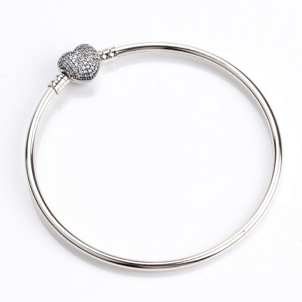 new original 925 sterling silver bracelet moments pave heart clasp with crystal bracelet bangle fit bead charm fashion jewelry, Black
new original 925 sterling silver bracelet moments pave heart clasp with crystal bracelet bangle fit bead charm fashion jewelry, Black