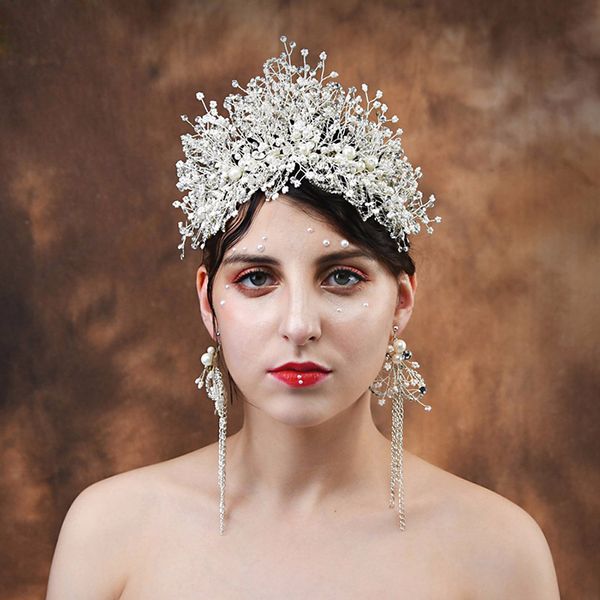 excellent baroque crown rhinestone flower tiara wedding hair accessories luxury big crowns bridal hair ornaments headpiece, White;golden
excellent baroque crown rhinestone flower tiara wedding hair accessories luxury big crowns bridal hair ornaments headpiece, White;golden