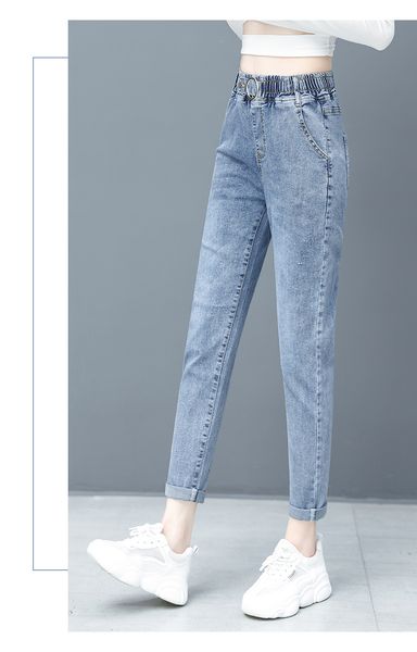 light blue han edition high elastic waist loose spring new straight leg foot trousers of western style
light blue han edition high elastic waist loose spring new straight leg foot trousers of western style