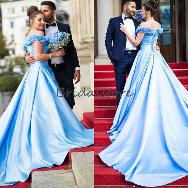 off the shoulder baby blue prom dresses a line puffy quinceanera dresses formal evening wear with flowers lace up reception gowns 2019 cheap, Black
off the shoulder baby blue prom dresses a line puffy quinceanera dresses formal evening wear with flowers lace up reception gowns 2019 cheap, Black